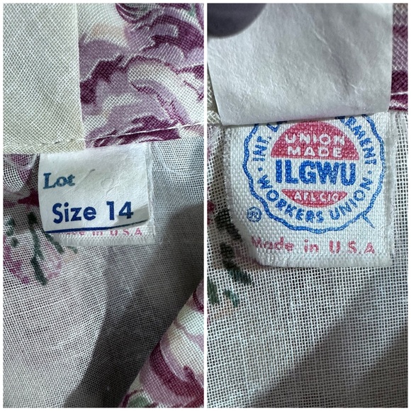 1970’s Vintage Cabbage Rose Cotton Dress [M12] - Picture 13 of 16